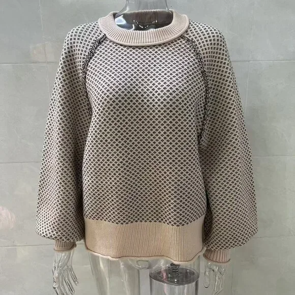 Inspired Boho Orange Knit Sweater - Picture 2 of 3